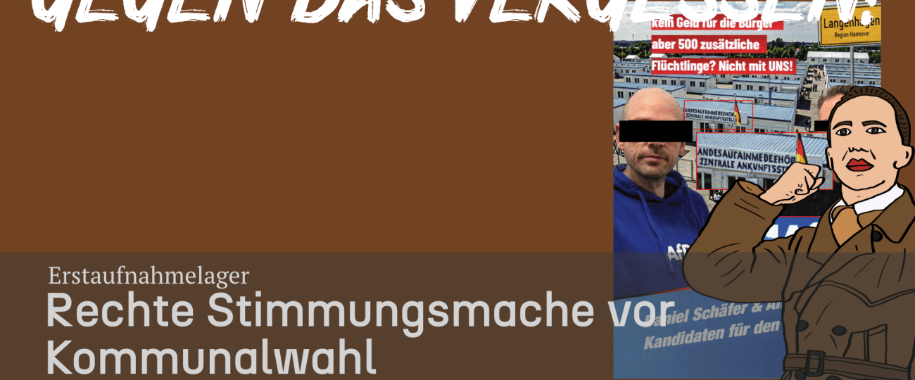 Langenhagen – Erstaufnahmelager und braun versiffte Flyer